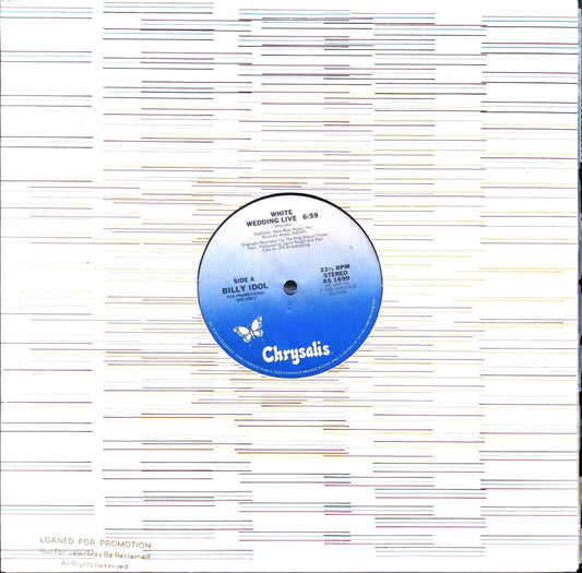 BILLY IDOL - WHITE WEDDING | 12" MAXI SINGLE USADO