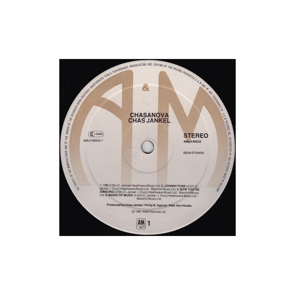 CHAS JANKEL - CHASANOVA  | VINILO USADO