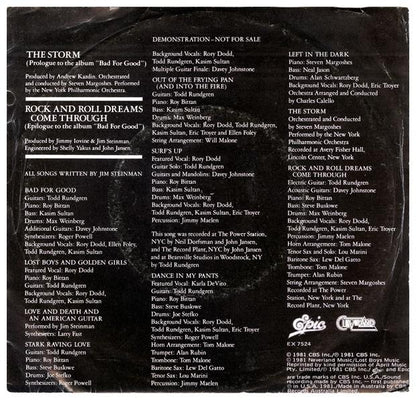 JIM STEINMAN - ROCK AND ROLL DREAMS COME THROUGH | 7" SINGLE USADO