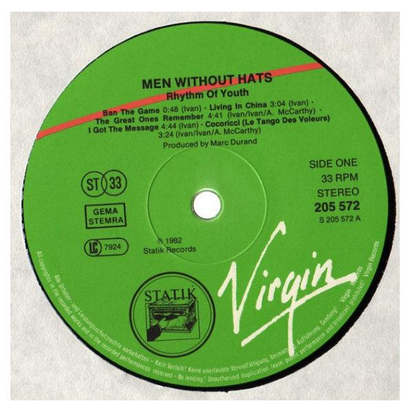 MEN WITHOUT HATS - RHYTHM OF YOUTH  | VINILO USADO