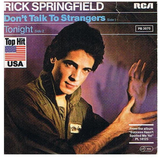 RICK SPRINGFIELD - DON'T TALK TO STRANGERS | 7" SINGLE USADO