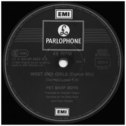 PET SHOP BOYS - WEST END GIRLS | 12'' MAXI SINGLE USADO