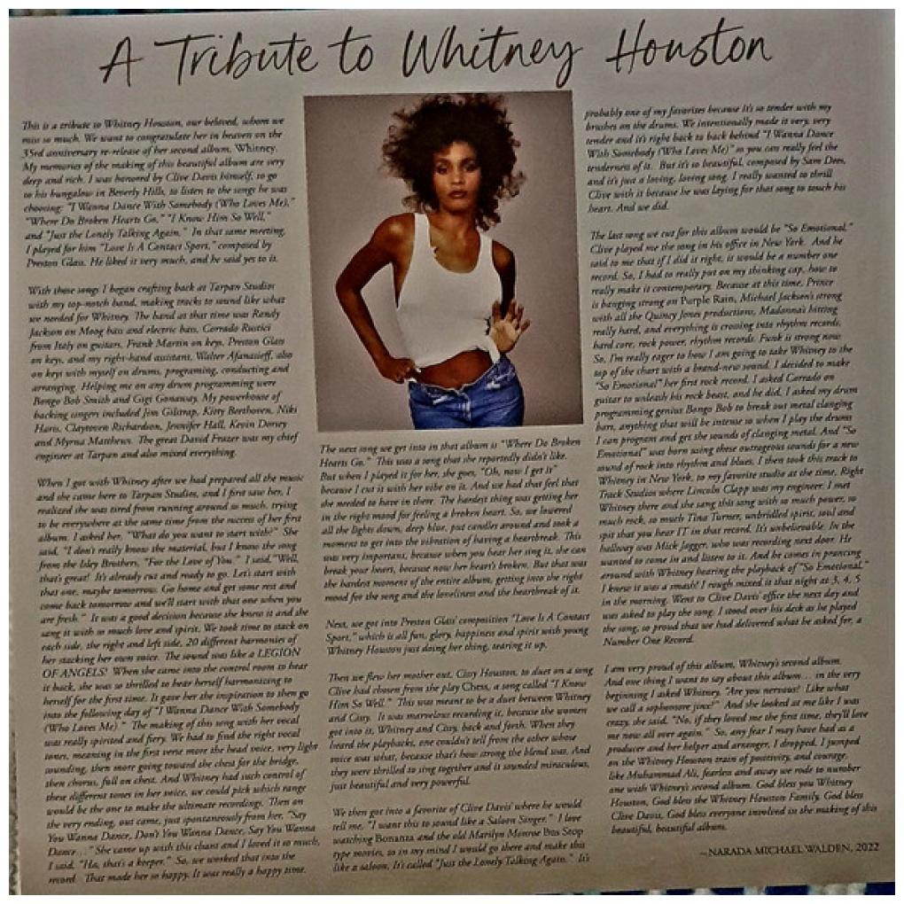 WHITNEY HOUSTON - WHITNEY (BLUE VINYL) | VINILO