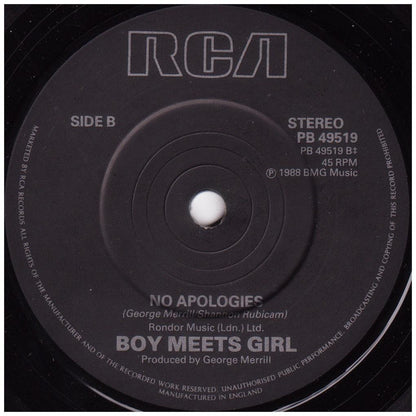 BOYS MEETS GIRL - WAITING FOR A STAR TO FALL | 7" SINGLE USADO