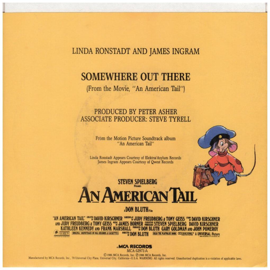 LINDA RONSTADT & JAMES INGRAM - SOMEWHERE OUT THERE | 7" SINGLE USADO