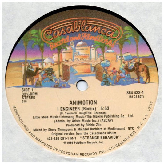 ANIMOTION - I ENGINEER (PROMO COPY) | 12'' MAXI SINGLE USADO