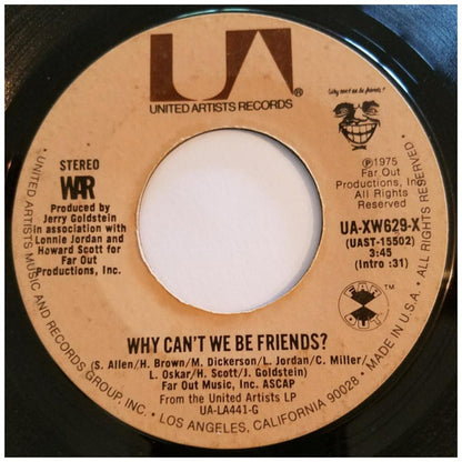 WAR - WHY CAN'T WE BE FRIENDS? | 7" SINGLE USADO