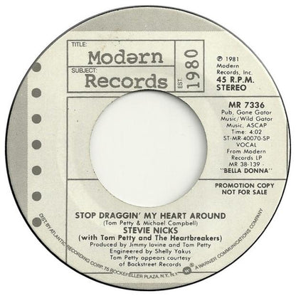 STEVIE NICKS - STOP DRAGGIN  MY HEART AROUND | 7" SINGLE VINILO USADO