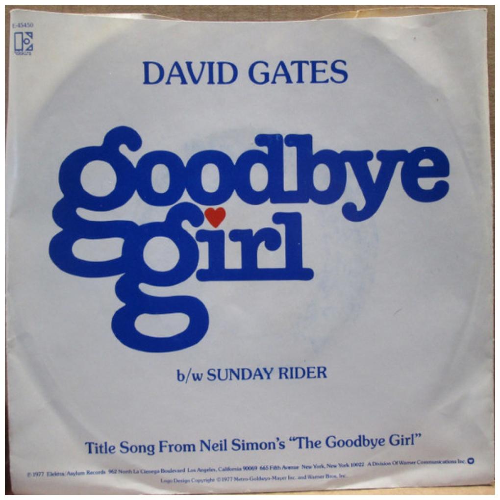 DAVID GATES - GOODBYE GIRL | 7" SINGLE USADO