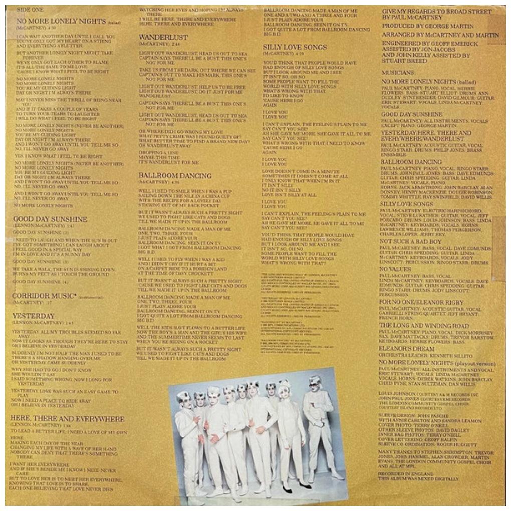 PAUL McCARTNEY - GIVE ME REGARDS TO BROAD STREET | VINILO USADO