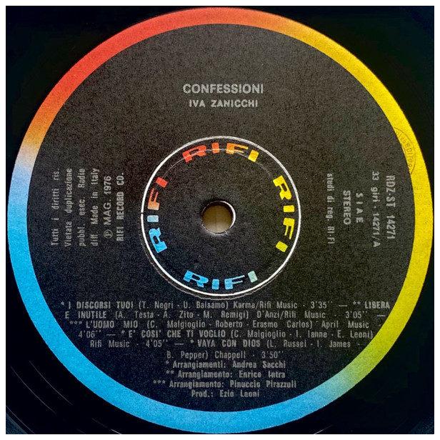 IVA ZANICHI - CONFESSIONI | VINILO USADO