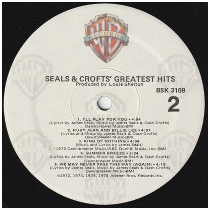 SEAL & CROFTS - GREATEST HITS | VINILO USADO