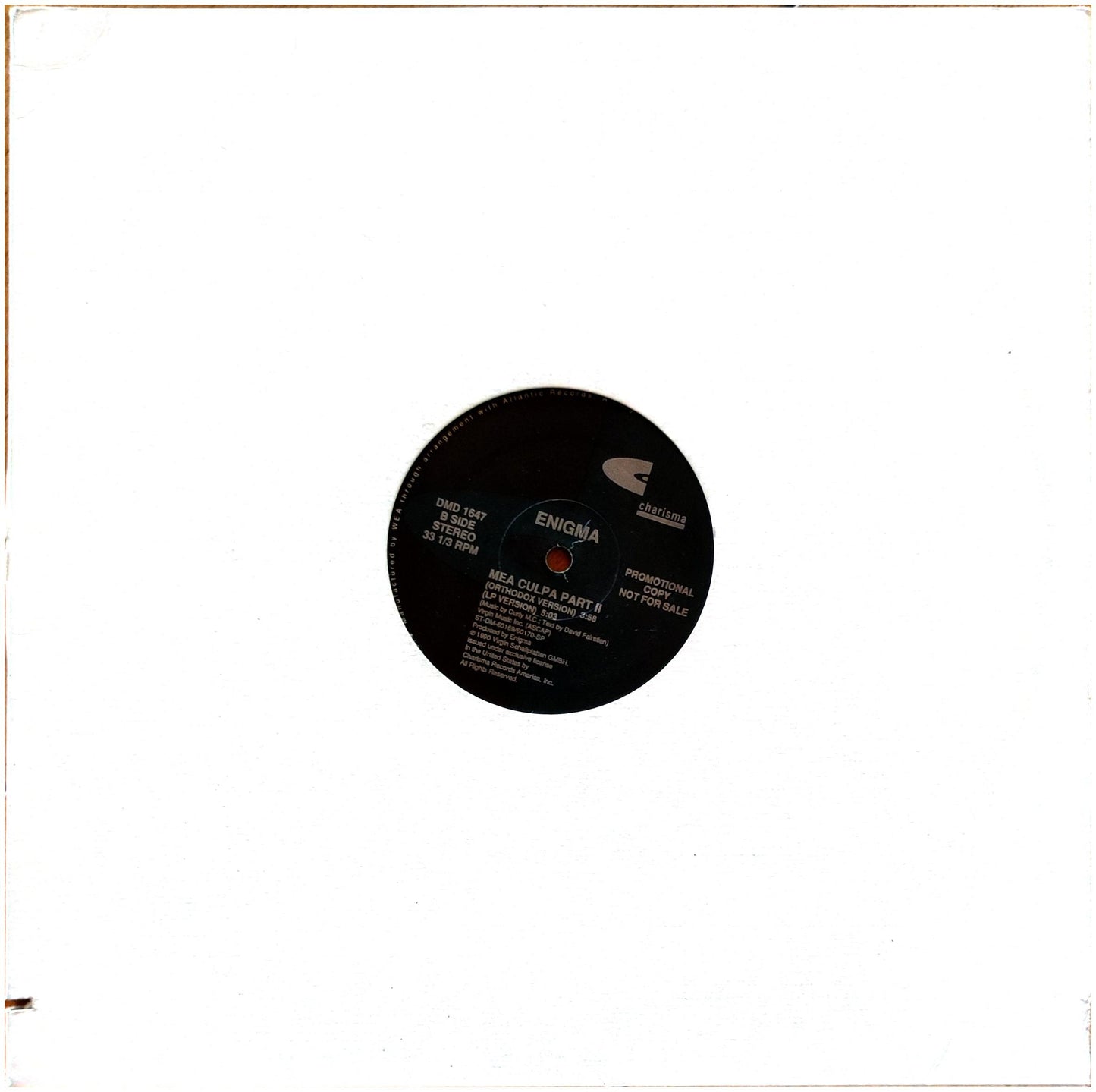 ENIGMA - MEA CULPA PART II | 12" MAXI SINGLE USADO