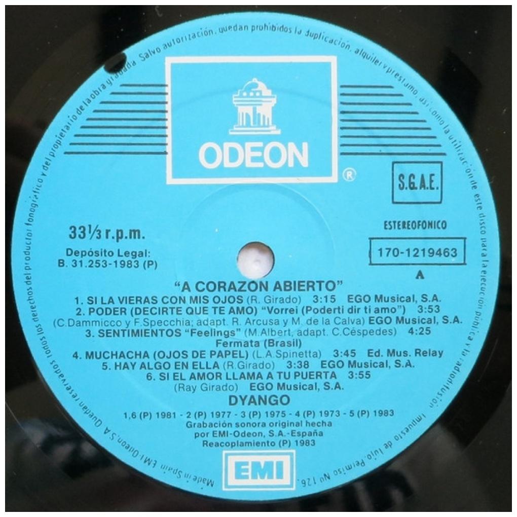 DYANGO - A CORAZON ABIERTO: SUS 25 MEJORES CANCIONES (2LP) | VINILO USADO