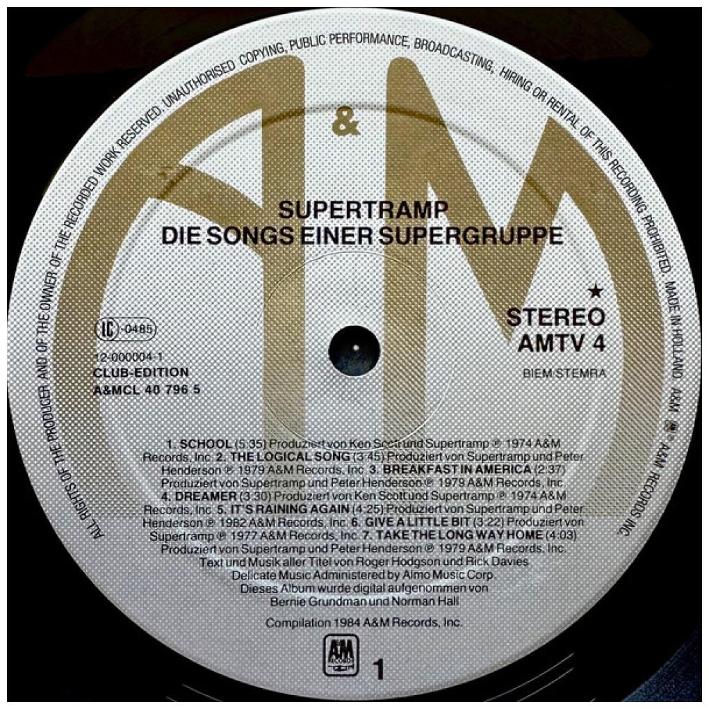 SUPERTRAMP - DIE SONGS EINER: THE BEST OF | VINILO USADO