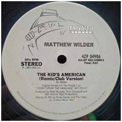MATTHEW WILDER - THE KID'S AMERICAN (PROMO COPY) | 12'' MAXI SINGLE USADO