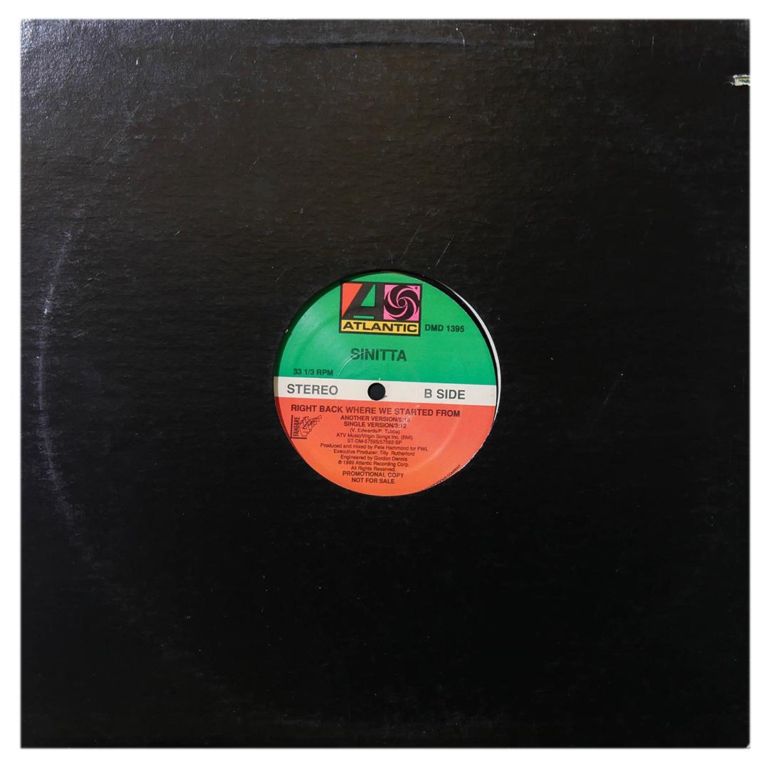 SINITTA - RIGHT BACK WHERE WE STARTED FROM | 12" MAXI SINGLE USADO