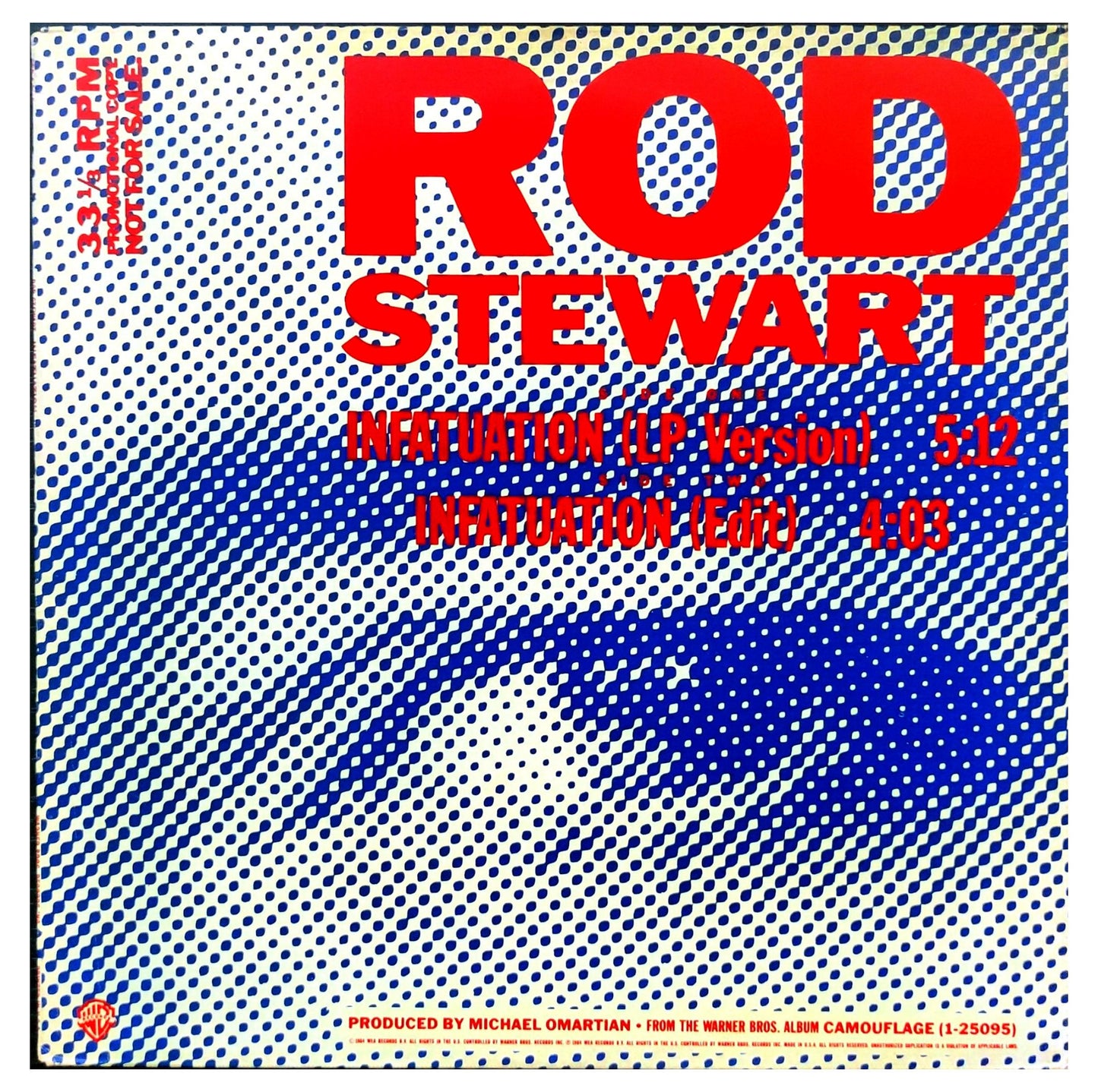ROD STEWART - INFATUATION (PROMO) | 12" MAXI SINGLE USADO