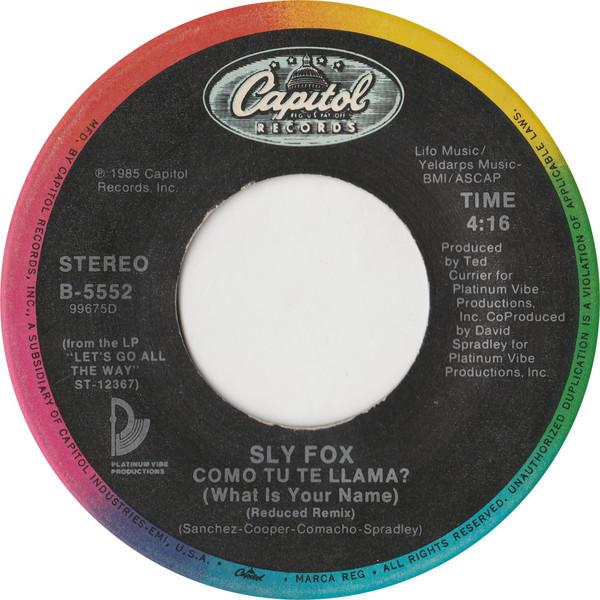 SLY FOX - LET S GO ALL THE WAY | 7" SINGLE VINILO USADO