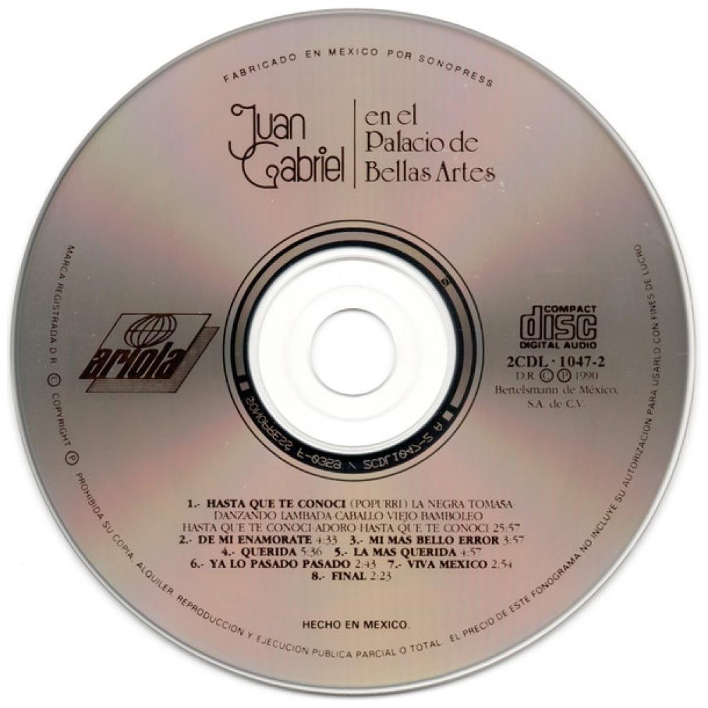 JUAN GABRIEL - EN EL PALACIO DE BELLAS ARTES (2CD) | CD