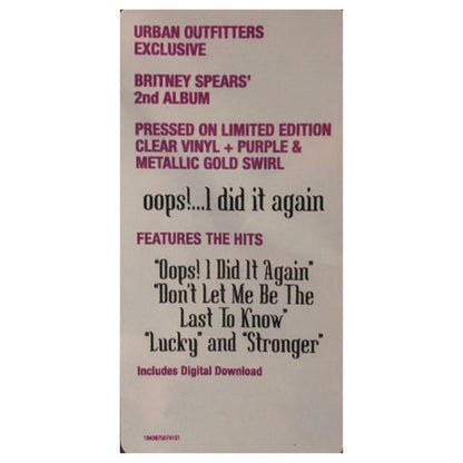 BRITNEY SPEARS - OOPS I DID IT AGAIN (PICTURE DISC) | VINILO