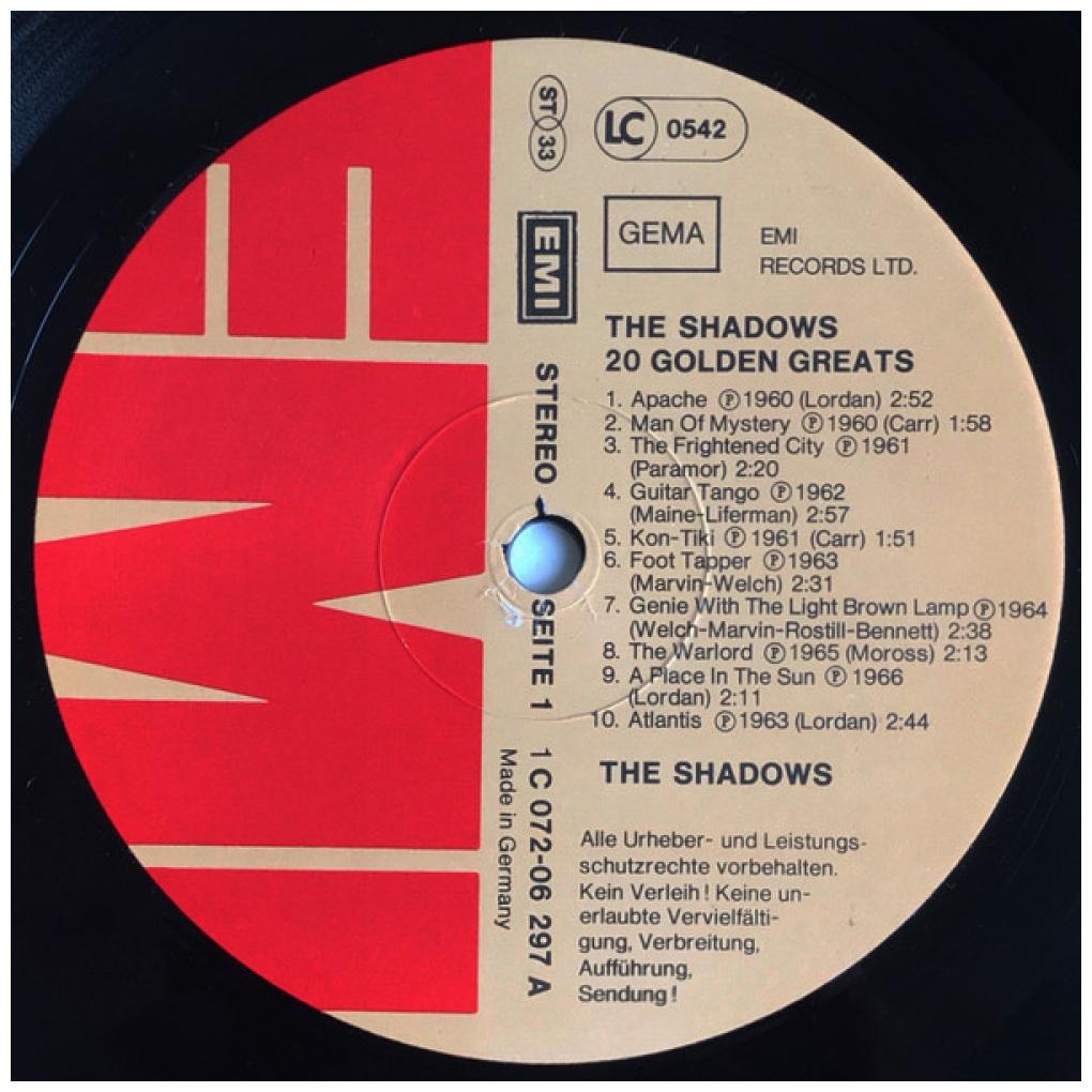 THE SHADOWS - 20 GOLDEN GREATS | VINILO USADO
