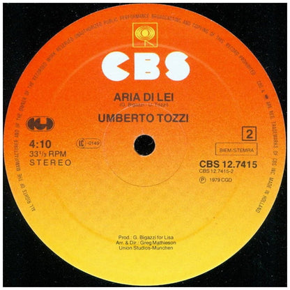 UMBERTO TOZZI - GLORIA (EXTENDED VERSION) | 12'' MAXI SINGLE USADO