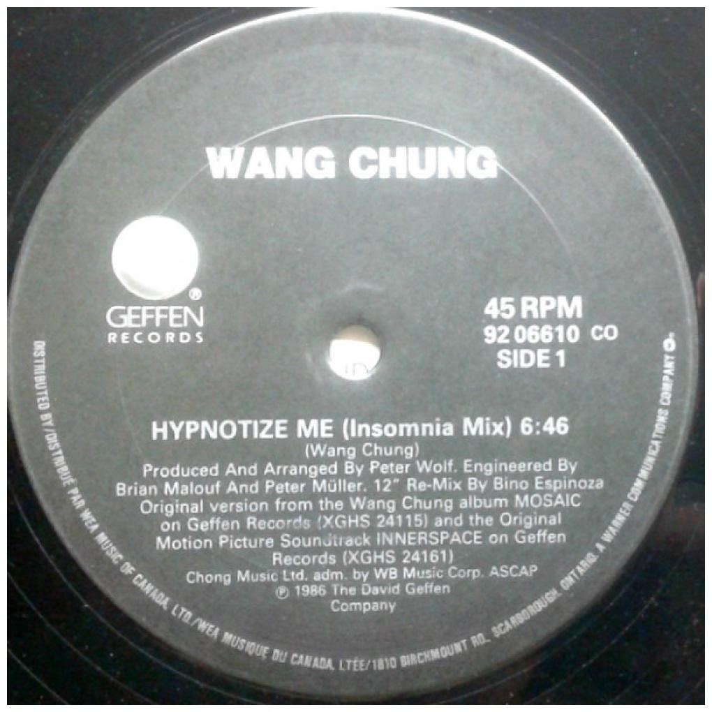 WANG CHUNG - HYPNOTIZE (PROMO COPY) | 12'' MAXI SINGLE USADO