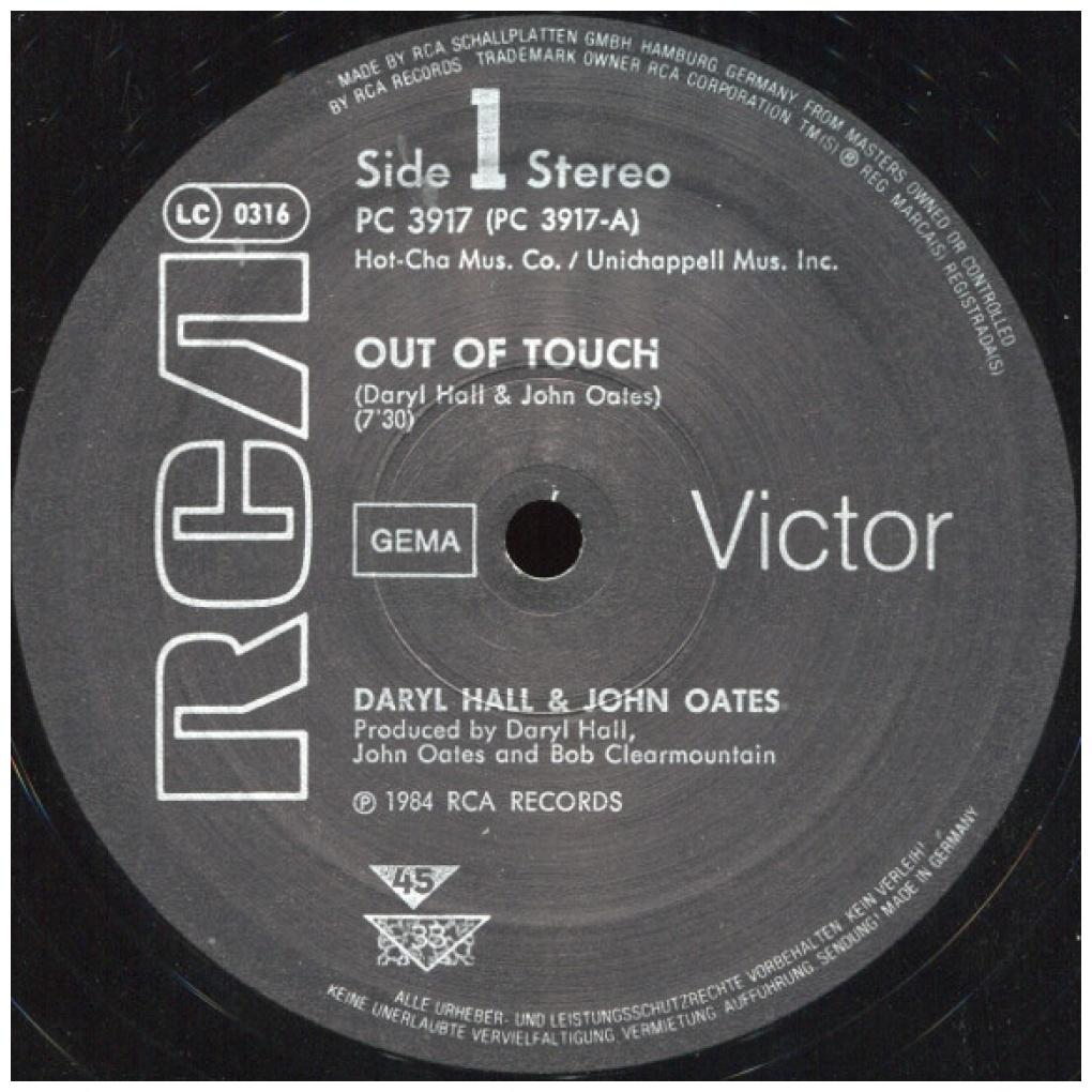 DARYL HALL & JOHN OATES - OUT OF TOUCH | 12'' MAXI SINGLE USADO