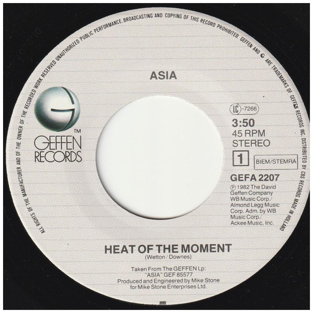 ASIA - HEAT OF THE MOMENT | 7" MAXI USADO