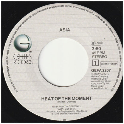 ASIA - HEAT OF THE MOMENT | 7" MAXI USADO