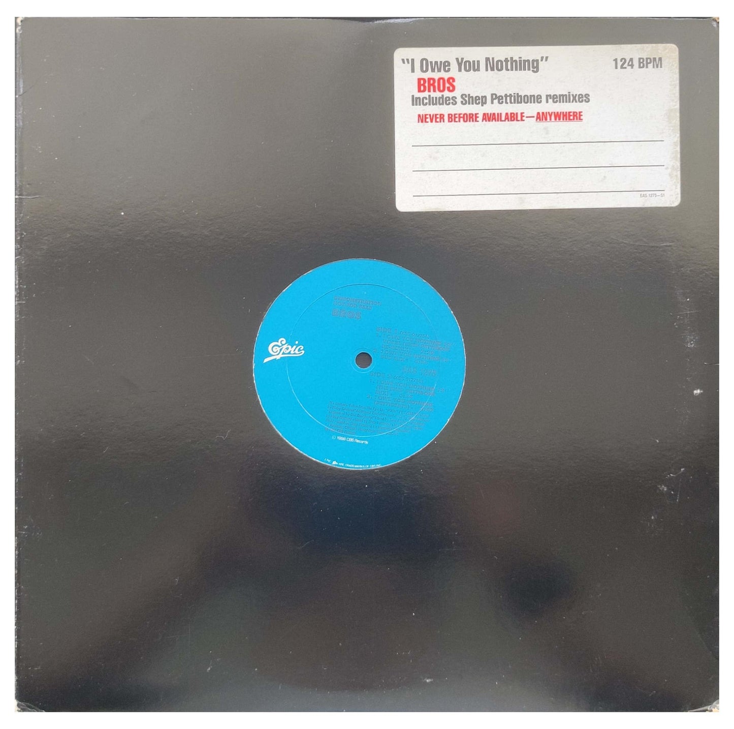 BROS  -  I OWE YOU NOTHING | 12" MAXI SINGLE USADO