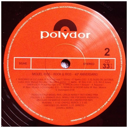 MIGUEL RIOS - ROCK & RÍOS (EDICION 40 ANIVERSARIO) (2LP) | VINILO