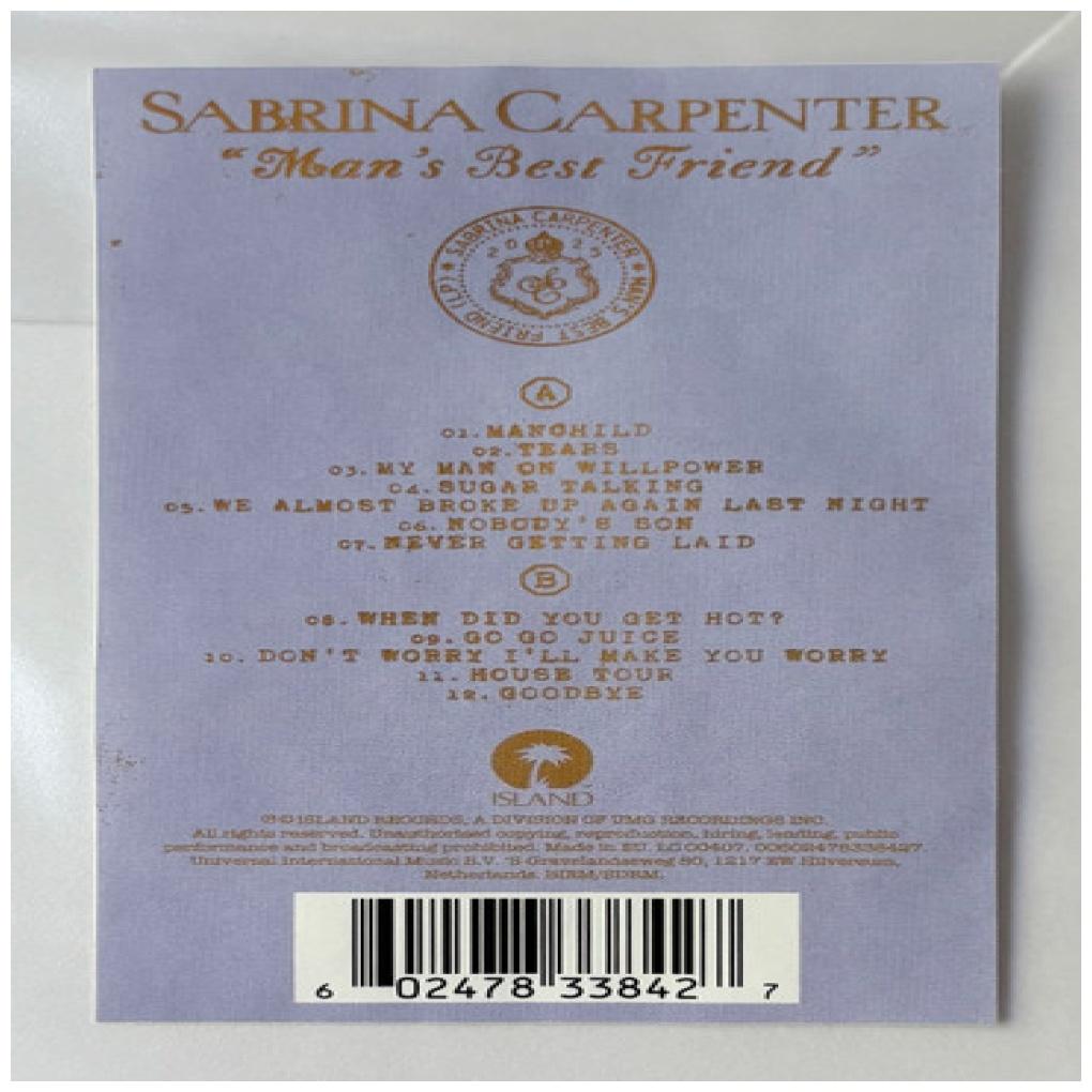 SABRINA CARPENTER - MAN'S BEST FRIEND (PICTURE DISC) | VINILO