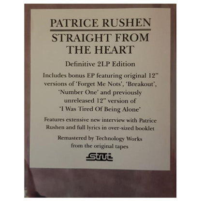 PATRICE RUSHEN - STRAIGHT FROM THE HEART (2LP) | VINILO