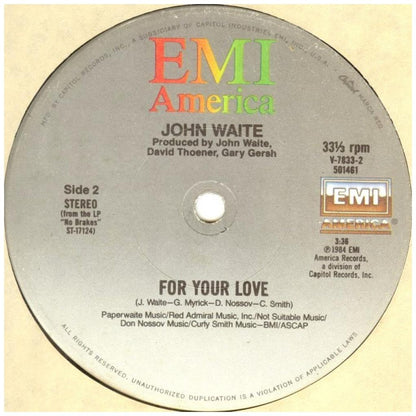 JOHN WAITE - MISSING YOU (PROMO COPY) | 12'' MAXI SINGLE USADO
