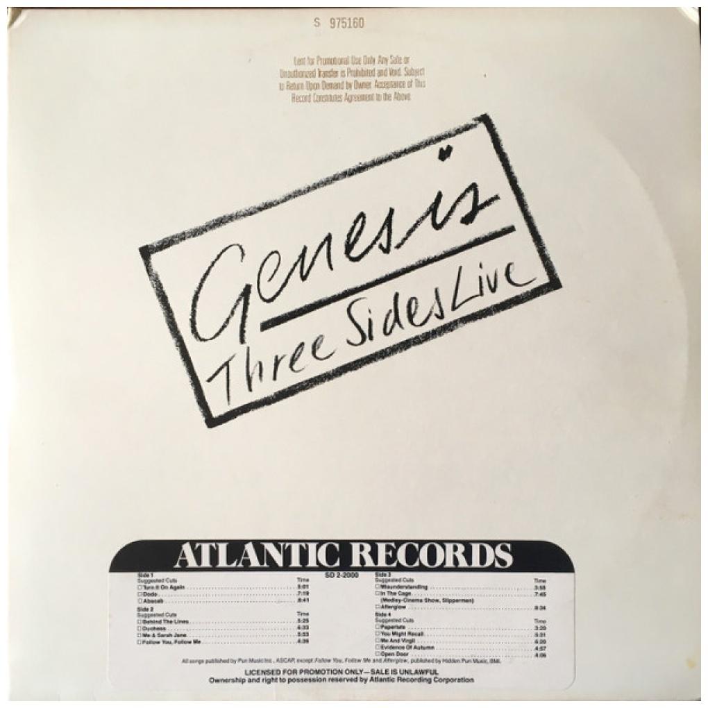 GENESIS - THREE SIDES LIVE (2LP) | VINILO USADO