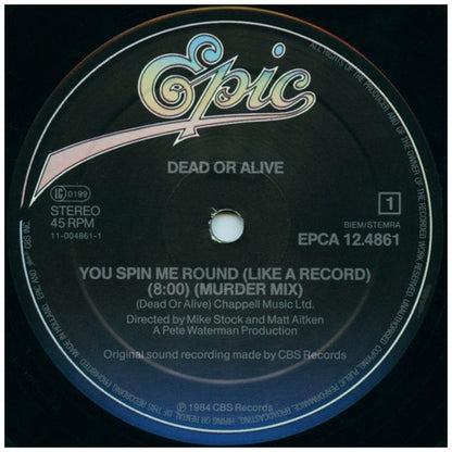 DEAD OR ALIVE - YOU SPIN ME ROUND (LIKE A RECORD) | 12'' MAXI SINGLE USADO
