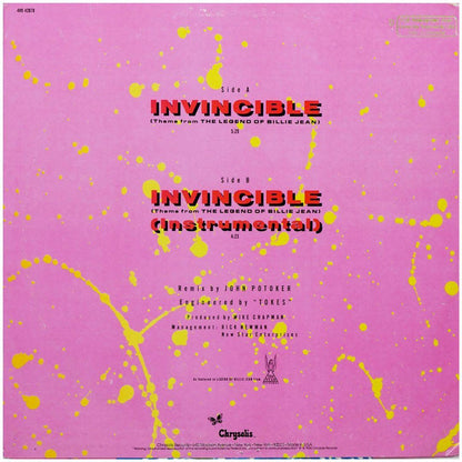 PAT BENATAR - INVINCIBLE | 12" MAXI SINGLE USADO