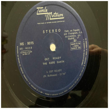 RARE EARTH - GET READY | VINILO USADO