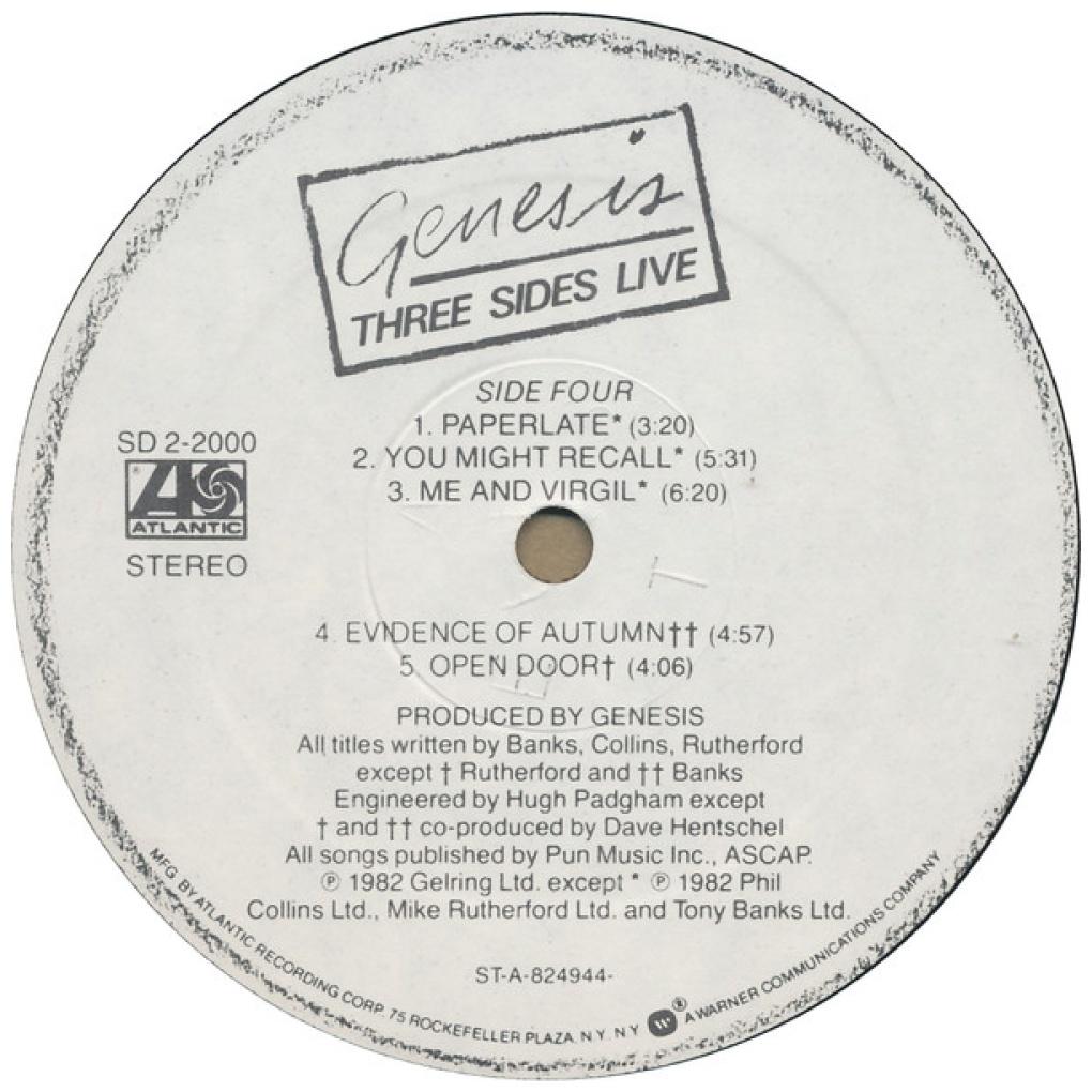 GENESIS - THREE SIDES LIVE (2LP) | VINILO USADO