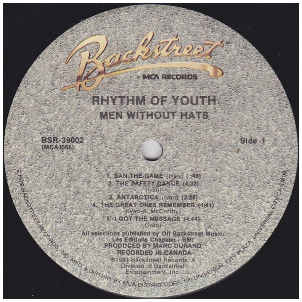 MEN WITHOUT HATS - RHYTHM OF YOUTH | VINILO USADO