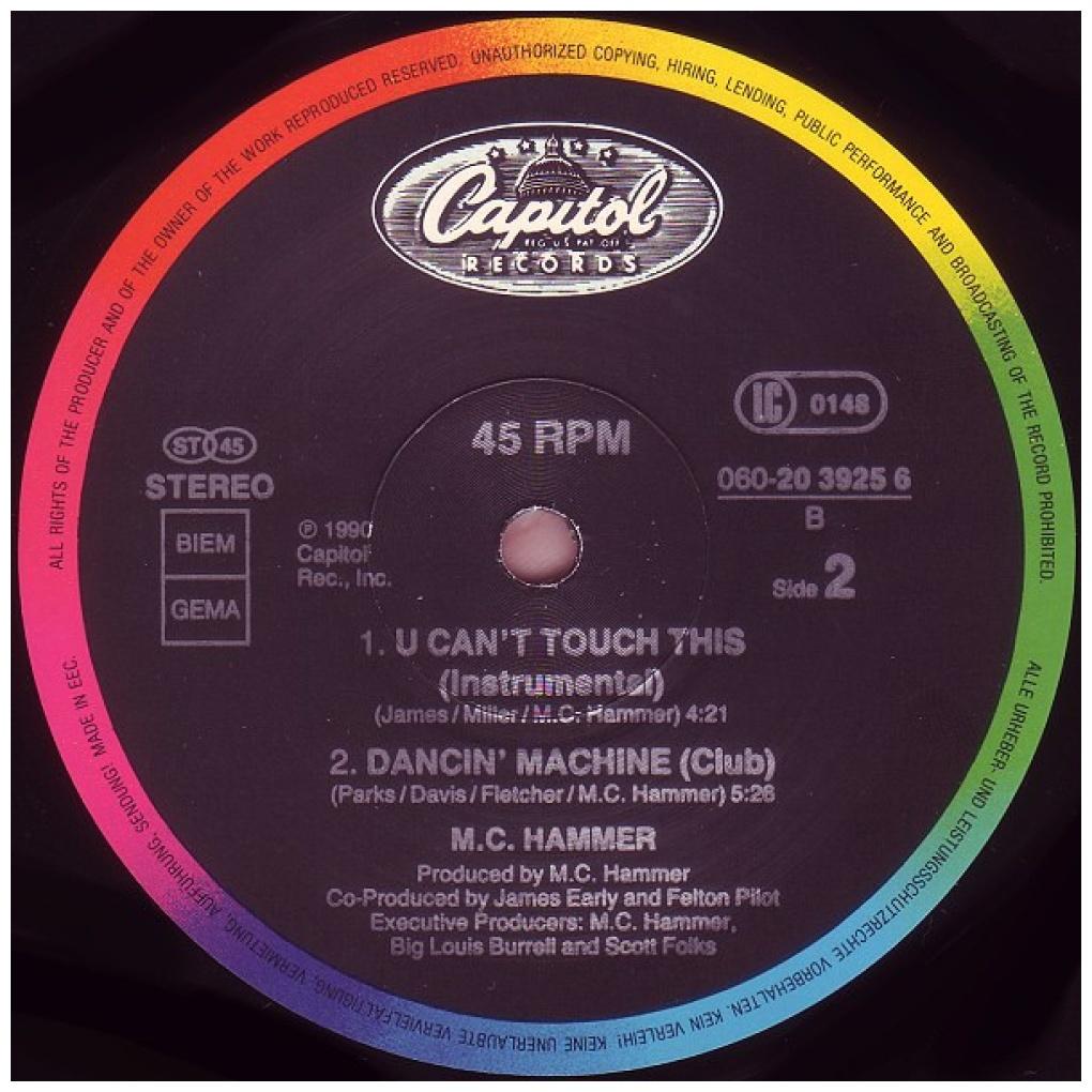 MC HAMMER - U CAN'T TOUCH THIS | 12'' MAXI SINGLE USADO