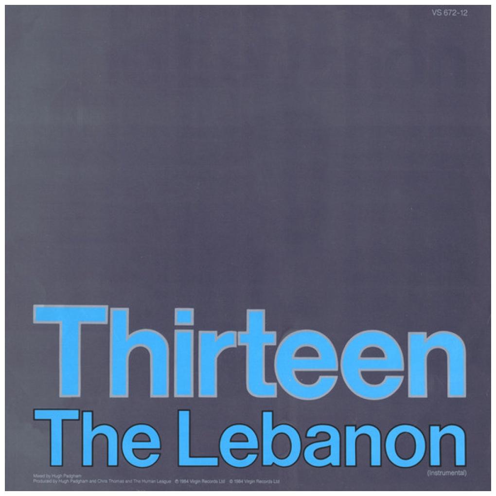 HUMAN LEAGUE - THE LEBANON | 12" MAXI SINGLE VINILO USADO
