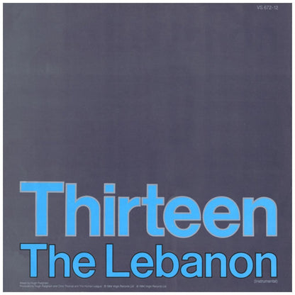 HUMAN LEAGUE - THE LEBANON | 12" MAXI SINGLE VINILO USADO