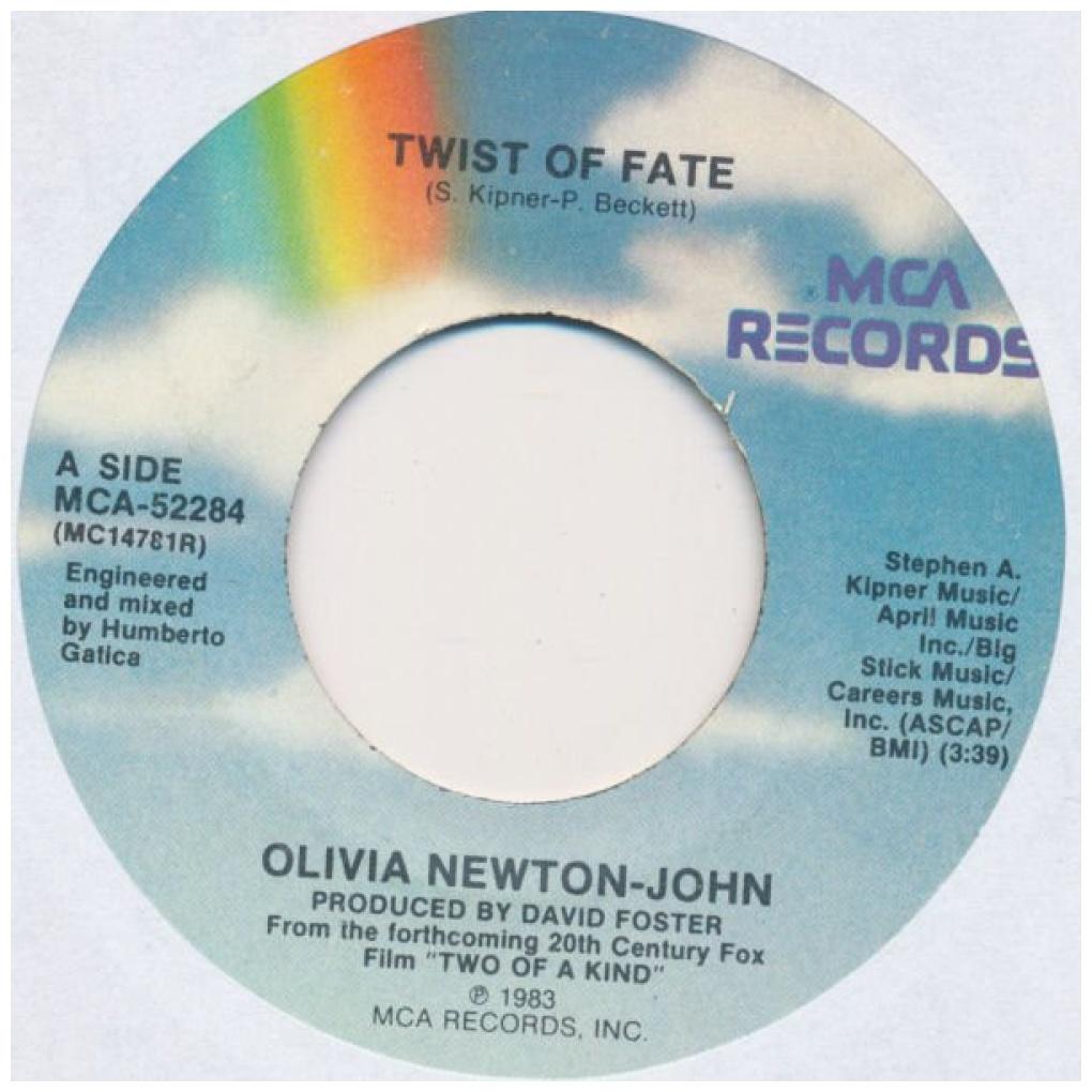 OLIVIA NEWTON JOHN - TWIST OF FATE/TAKE A CHANCE | 7" SINGLE USADO