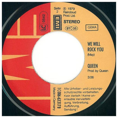QUEEN  - CRAZY LITTLE THING CALLED LOVE/WE WILL ROCK YOU | 7 SINGLE VINILO USADO