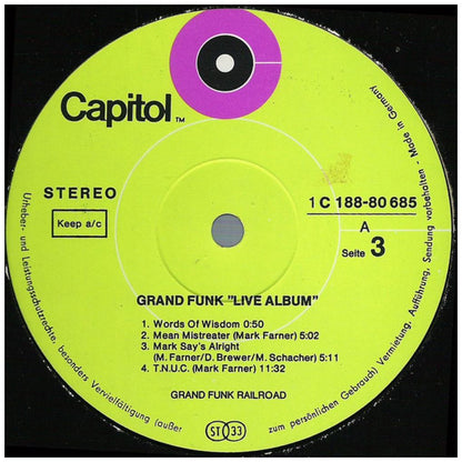 GRAND FUNK - LIVE ALBUM (2LP) | VINILO USADO