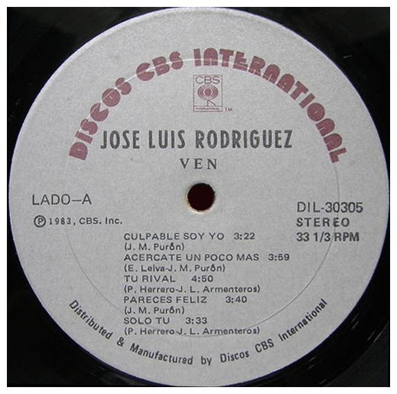 JOSE LUIS RODRIGUEZ - VEN | VINILO USADO