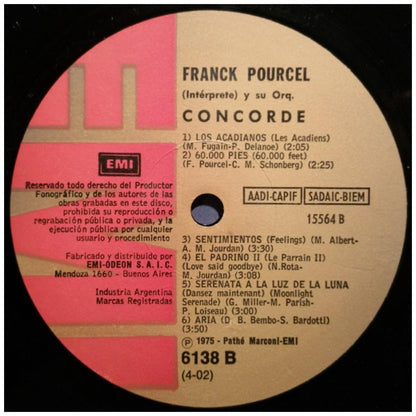 FRANK POURCEL - CONCORDE | VINILO USADO